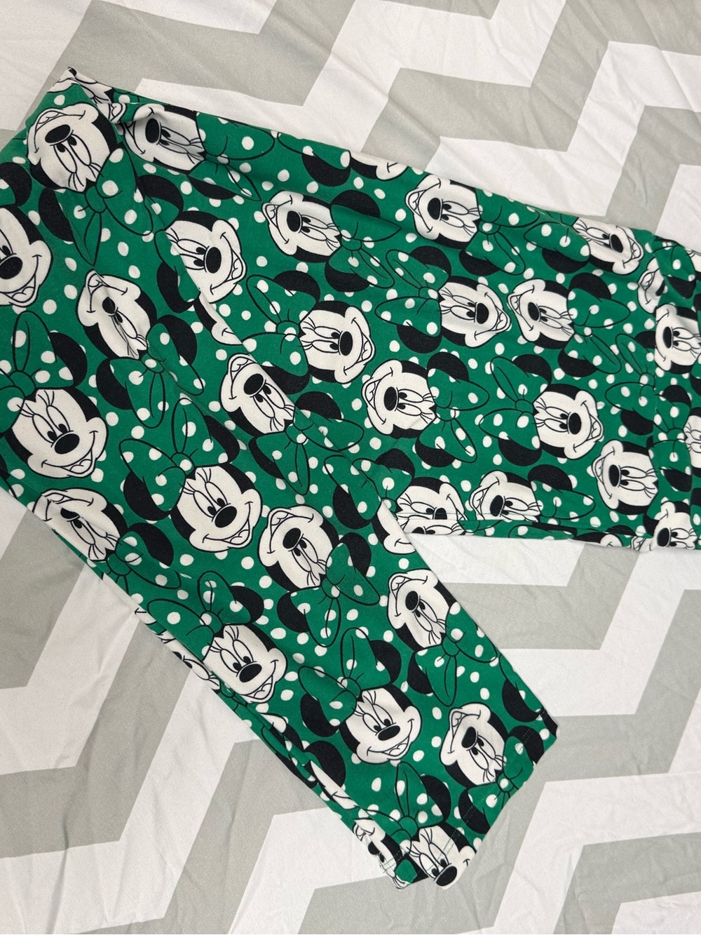 Green Minnie Mouse Polka Dot Pajama Pants